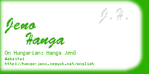 jeno hanga business card