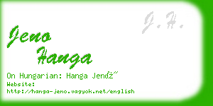 jeno hanga business card